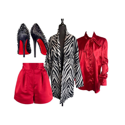 A RED BLOUSE IS A “MUST HAVE”