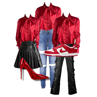 CAPSULE WARDROBE MUST HAVES A RED BLOUSE