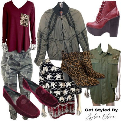 MIXING CAMO & ANIMAL PRINTS FASHION MOOD  BOARD | SHOP THE LOOK
