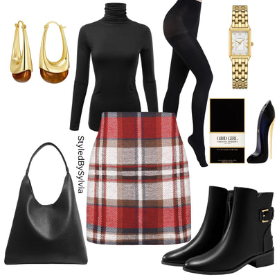 BLACK & GOLD WITH PLAID (all links are down under the photo)